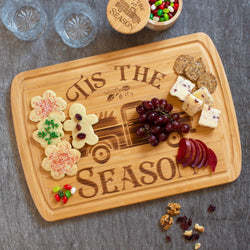"Tis the Season" Christmas Carving Board with Juice Groove