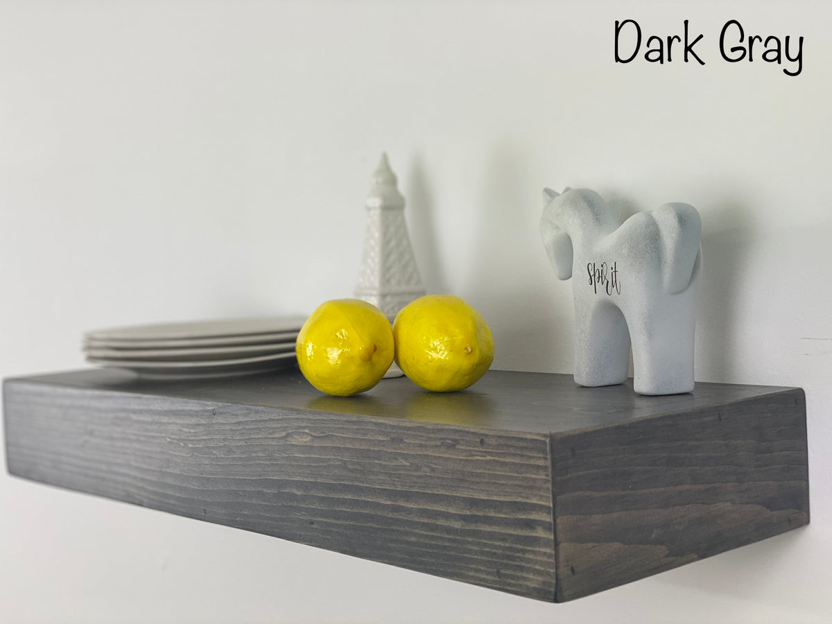 Dark Gray Floating Shelves Creative Carpentry of Maine