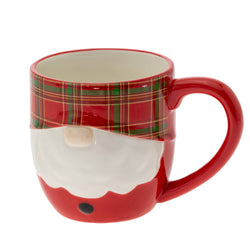 Wallace Plaid Santa Gnome Ceramic Christmas Mug