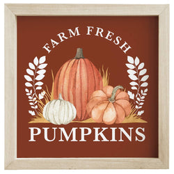 Farm Fresh Pumpkins - Rustic Frames: 10" x 10" x 1.5"