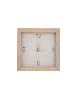 JoJo Fletcher Wooden Desk Clock with Golden Clock Hands