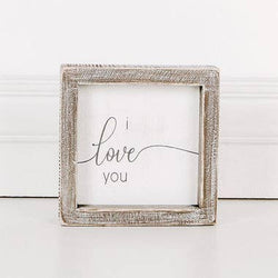 17580 - 5x5 sign I LOVE YOU home decor gifts