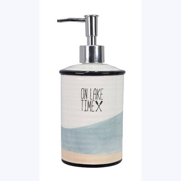 Ceramic Lake Vibe Lotion Dispenser Lodge/ Woodland