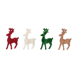 Christmas Flocked Deer In Box