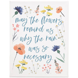Flowers Remind Us - Wrapped Canvas: 9" x 12" x 1"