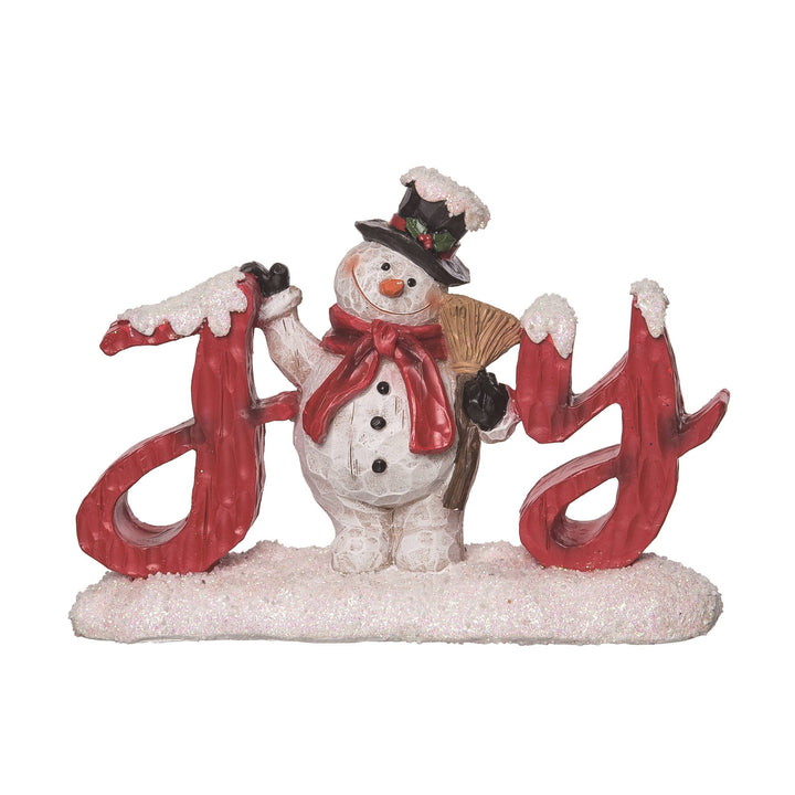 Resin Christmas Snowman Joy Figure