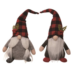 Christmas Plush Plaid Sitting Gnome