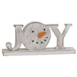 Distressed Snowman "Joy" on Base