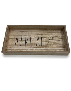 Rae Dunn “Revitalize” Wood Vanity Tray for Bathrooms