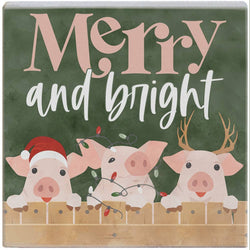 Merry Bright Pigs - Small Talk Square