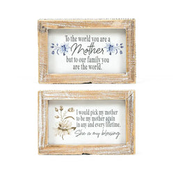 12622 - 6x4 rvs wood sign (MOTHER/BLESSING) MOTHER'S DAY
