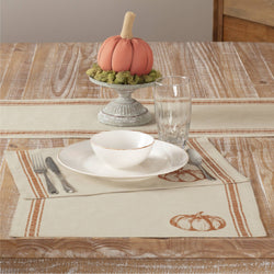 Harvest Market Pumpkin Placemat Set of 4 18Lx12W