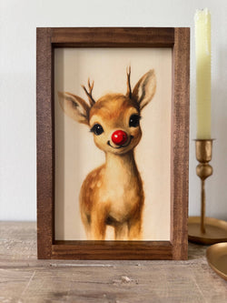 Baby Rudolph: Dark Walnut / 8x12"
