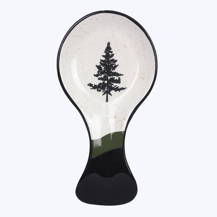 Ceramic Forest Retreat Spoon Rest  (Sku#: 23002)