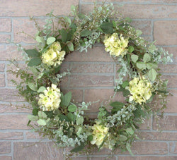 Garden Hydrangia Wreath 26in W