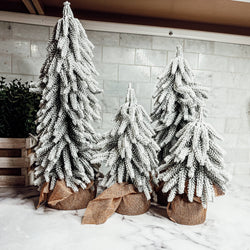 Artificial Christmas Tree for Table or Mantle with Snow Cute: 13.8"