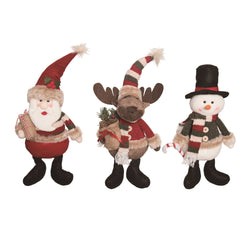 Christmas Plush Crafted Character Sitter Set of 3