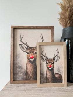 Rudolph Vintage Print | Christmas Decor: Dark Walnut / 8x12"