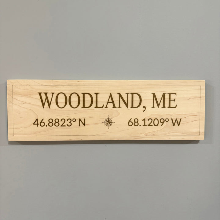 City/State Coordinates Sign