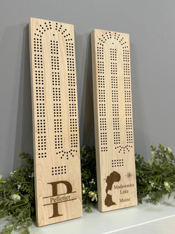 Custom Monogram Cribbage Board