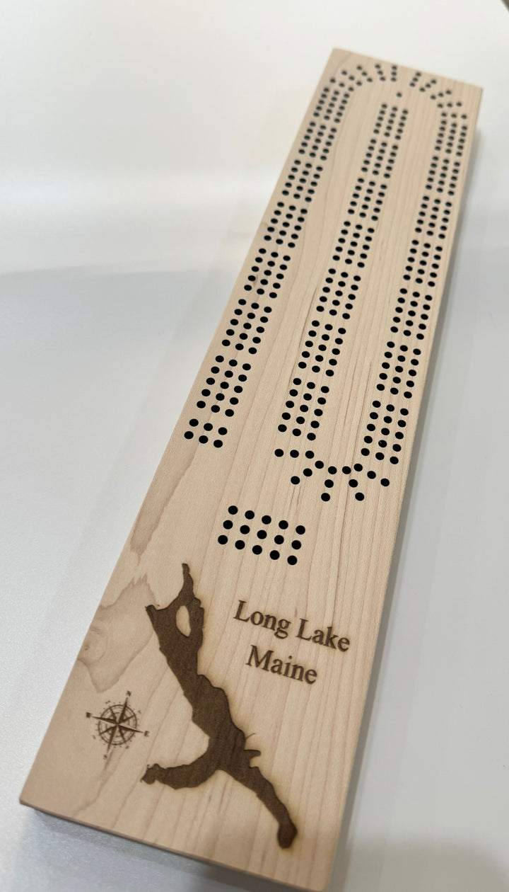 Custom Lake Cribbage Board