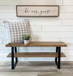 Custom Farmhouse Style Entryway Bench