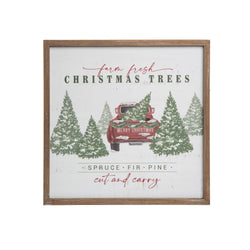 Christmas MDF Rustic Farm Fresh Wall Decor: Wood