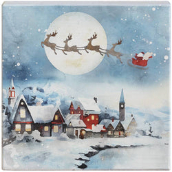 Santa Sleigh Flying - Small Talk Square