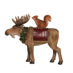 SALE Christmas Small Resin Moose & Critter Figurine: Resin