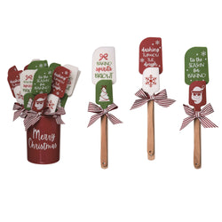 Christmas Silicone Large & Small Spatula Gift Set Rubber