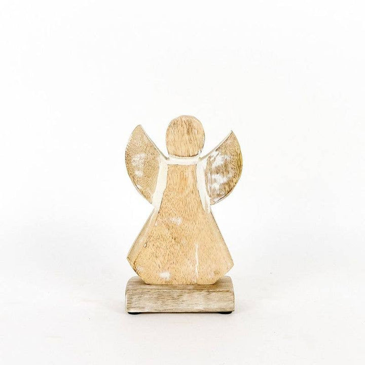 70755 - 4x7 Mango wood cutout  (ANGEL)  Christmas Decor