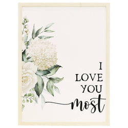 Love You Most - Thin Frame Rectangle