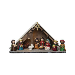 Christmas Resin Children Nativity Figurine Set of 12: Resin