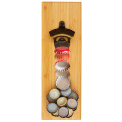 Wall Mounted Bottle Opener with Magnetic Bottle Cap Catcher