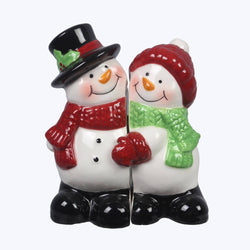 Ceramic Snowman Salt & Pepper Shaker Set Christmas