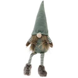Leona Green Christmas Gnome Dangling Legs