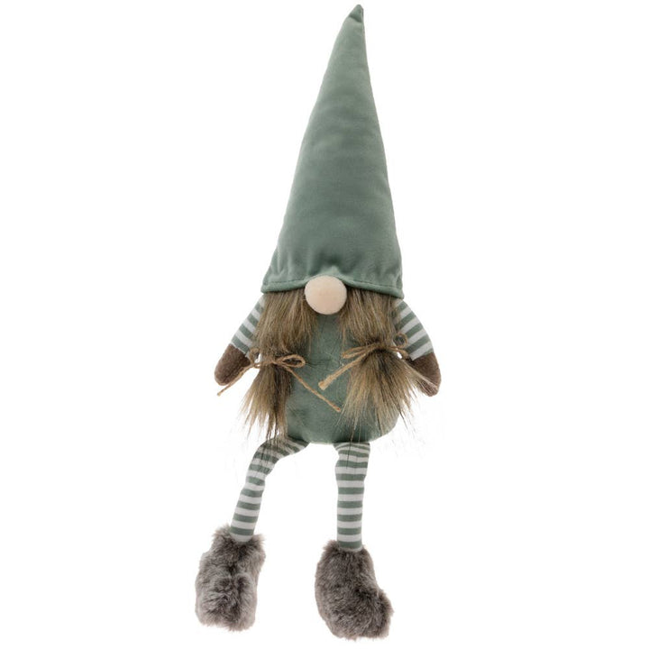 Leona Green Christmas Gnome Dangling Legs