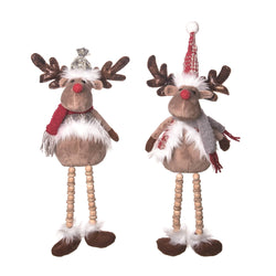 Christmas Plush Gentleman Moose Sitter Set of 2