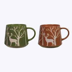 Stoneware Deer Designs 20Oz Mug