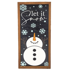 12X6 Let It Snow Winter Holiday Signs - Home Decor