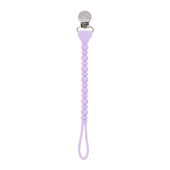 Sweetie Strap™ Silicone One-Piece Pacifier Clips: Purple Diamond Beaded