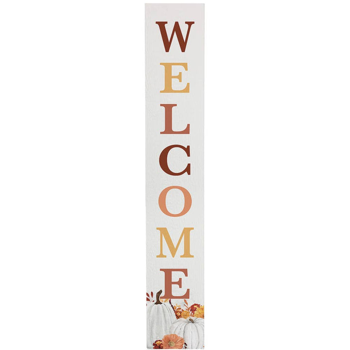 Welcome Floral Pumpkins - Porch Boards