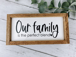 Our Family Is The Perfect Blend Subway Tile Sign, Family Decor, Family Sign