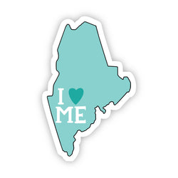 I Love Maine Teal Sticker