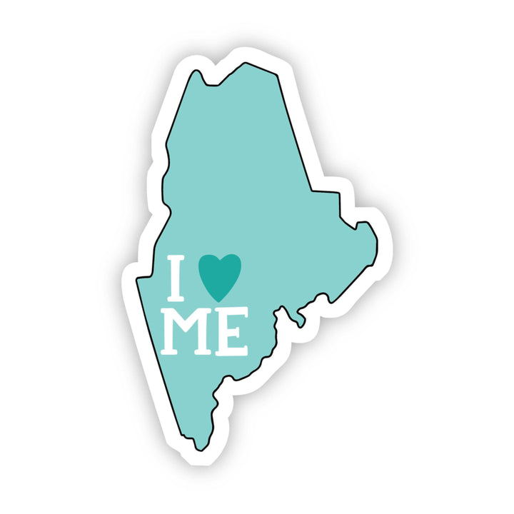 I Love Maine Teal Sticker