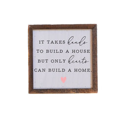6x6 Only Hearts Can Build A Home Valentines Day Home Decor