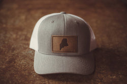 Maine State Hat - Gray/White