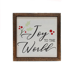 Joy to the World Holiday Sign - Christmas Decor