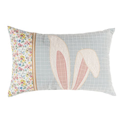 Easter Bunny Ear Floral Throw Pillow