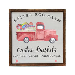 Easter Baskets Truck Spring Sign - Easter Décor
